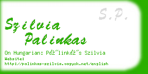 szilvia palinkas business card